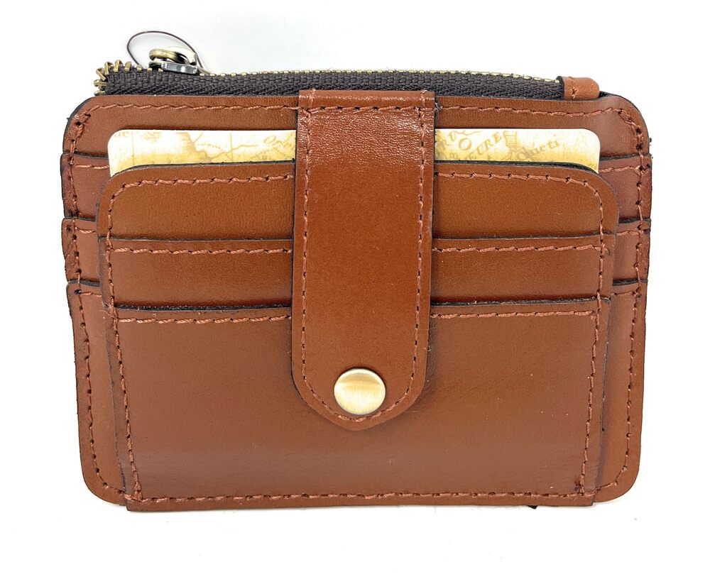 2986 Leather Cassis ID Card Case Wallet, Tan